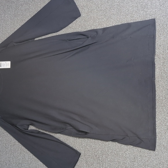 Eileen Fisher Organic-Cotton Jersey Round-Neck Dress Size Medium in Graphite - Picture 5 of 13